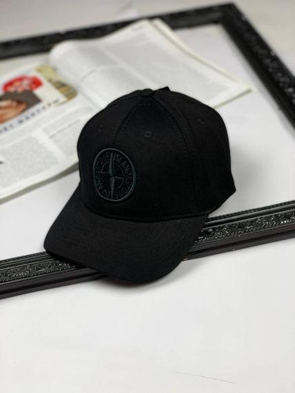 Кепка Stone Island black on black c008 | Зображення 1