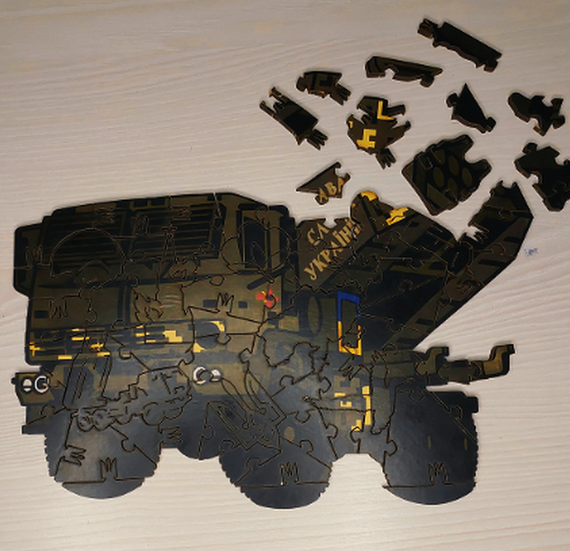 Пазл дерев'яний HIMARS, А5 (24х18 см, 71 дет.), Картонна коробка