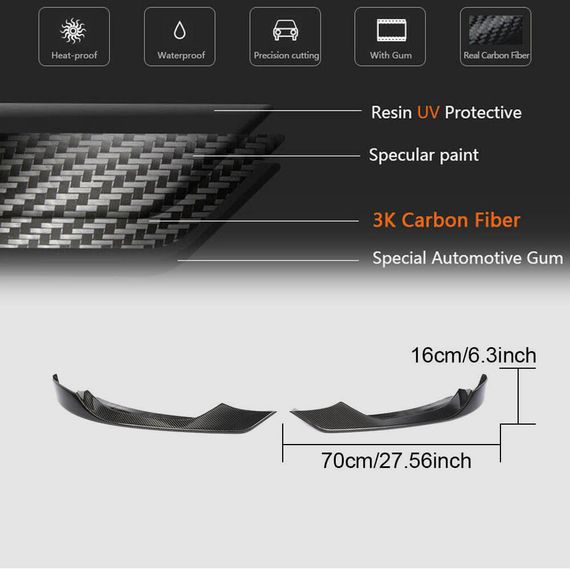 Накладки на передній бампер Flap V2 (для F82/F83, Карбон) для BMW 4 серія F-32 2012-2020 рр | Зображення 4