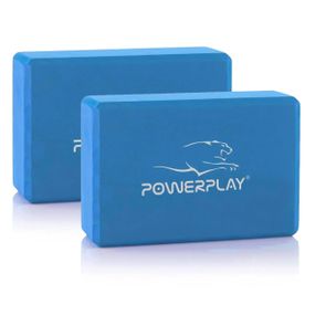 Блок для йоги 2шт. (пара) PowerPlay 4006 Yoga Brick EVA Сині