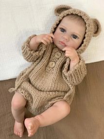 Силиконовая Коллекционная Кукла Реборн Анатомический Новорожденный Мальчик Младенец Микки (Виниловая Кукла) 50 см Reborn