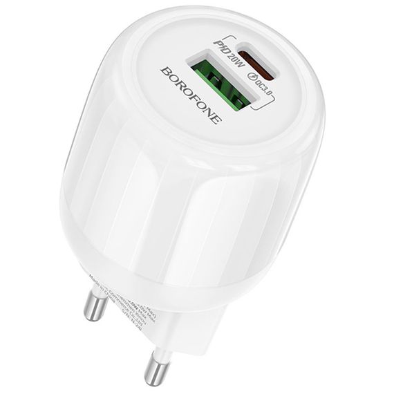 МЗП Borofone BA93A Lustrous PD20W+QC3.0 (1USB-A/1C) | Зображення 1
