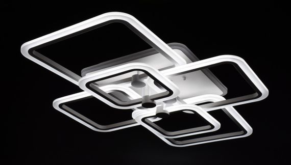 Люстра світлодіодна стельова LED світильник для квартири на стелю лед з пультом 25989 Білий 12х59х80 см. | Зображення 1