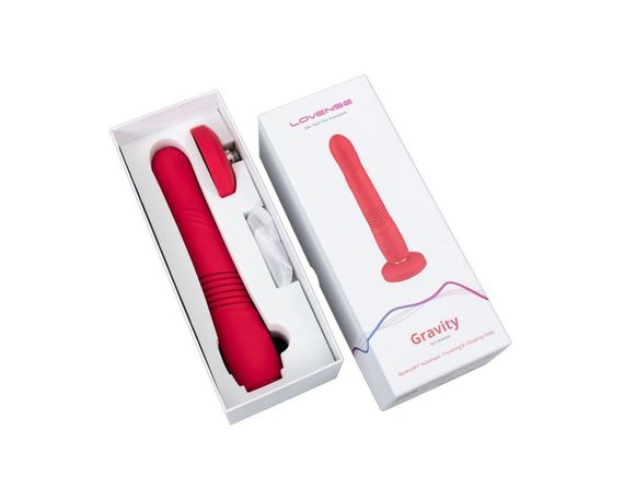 Смарт вібратор-пульсатор Lovense Gravity червоний 23.4х3.7 см Sex Aura | Зображення 2