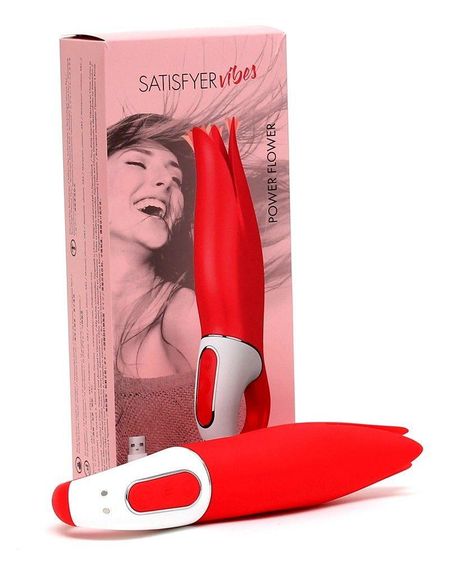 Мощный вибратор Satisfyer Vibes Power Flower с нежными трепещущими лепестками, 12 режимов работы | Зображення 3