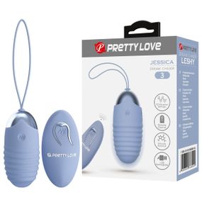 Виброяйцо вагинальное Pretty Love Jessica Dream с пультом, голубое, 7.2 х 3.3 см sexstyle