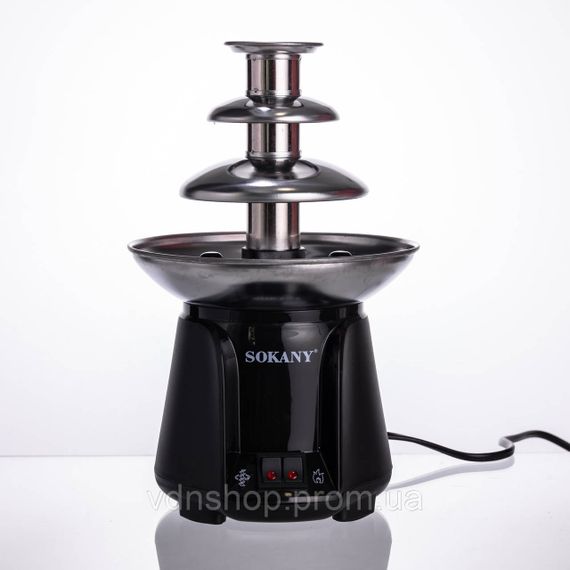 Шоколадний фонтан на 3 яруси фондю шоколадниця шоколадна 60 Вт фонтанчик для вечірки, весілля SK-07069 | Зображення 3