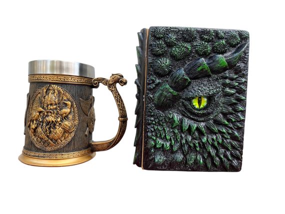 Подарунковий набір Кухоль 3D Скандинавські Боги та Блокнот 3D «Око Лісового Дракона»