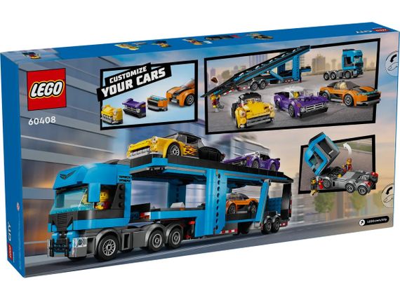 Конструктор LEGO City Грузовик-транспортьор со спортивными авто 60408 | Зображення 1