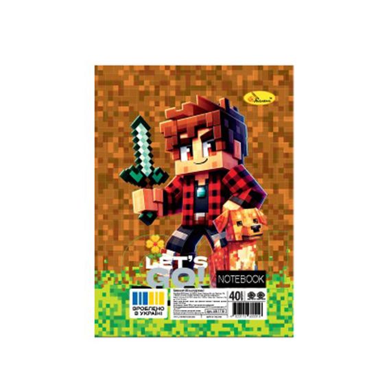 Блокнот А6 АП-1710-8, 40 аркушів, пружина збоку