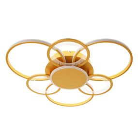 Люстра стельова в спальню LED 178W WW+NW+CW G (WBL-53C/7)