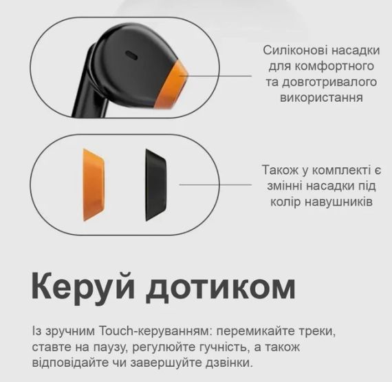 Безпровідні навушники Realfit F2, активне шумозаглушення, Bluetooth 5.3,з мікрофоном, Чорні | Зображення 2