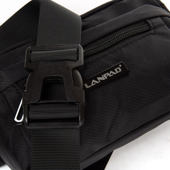 Сумка чоловіча на пояс Lanpad чорна | Зображення 5
