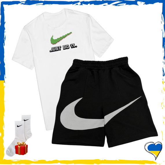 Комплект шорты Nike Big Swoosh и футболка 2шт Nike+Minekraft. Комплект Найк Биг Свуш Маинкрафт XS | Зображення 3