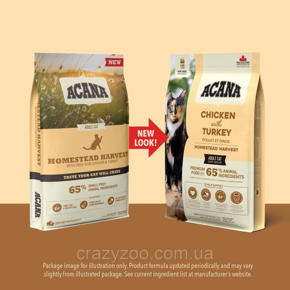 Сухой корм для котов Acana Homested Harvest Cat с птицей 4.5 кг a71437 | Зображення 1