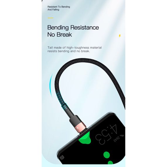 Дата кабель USB 2.0 AM to USB-C 3.0m 7A black Essager (EXCT-XCC01) | Зображення 7