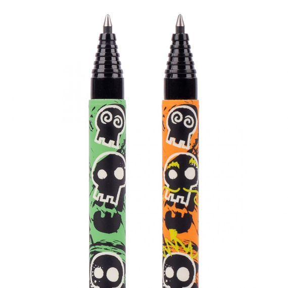 Набор ручек гелевых пиши-стирай YES Electro Skull 450187 0.5 мм синий 4 шт | Зображення 2