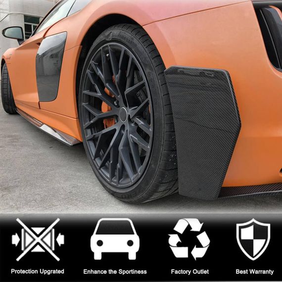 Спліттери заднього бампера V1 (2015-2020, Карбон) для Ауди R8 2015- рр | Зображення 2