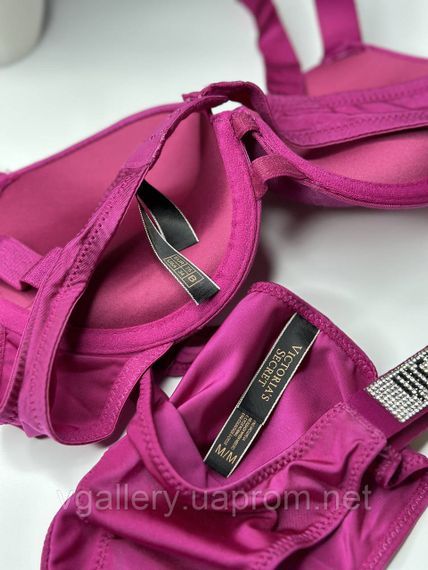 Женский комплект нижнего белья Victoria`s Secret со стразами больших размеров (85Д-90Д) сиреневый, 75C | Зображення 1