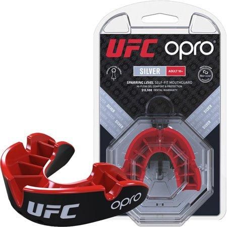 Капа боксерська OPRO Silver UFC Hologram Black/Red (art.002259002)
