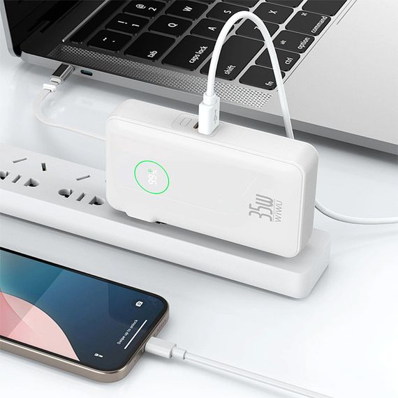 Портативний ЗП Power Bank WIWU Wi-P049 PD20W with cable 10000 mAh | Зображення 1