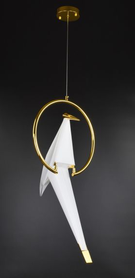 Люстра світлодіодна підвісна LED світильник для квартири на стелю лед 26311 Золото 80-160х35х35 см.