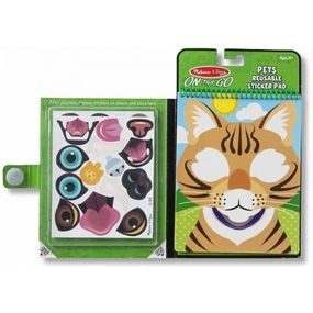 Набор для творчества Melissa&amp;Doug Блокнот с многоразовыми наклейками Домашние животные (MD30512)