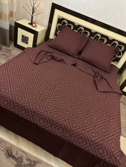 Комплект постельного белья Soft двуспальный 180х220 см Карат коричневый