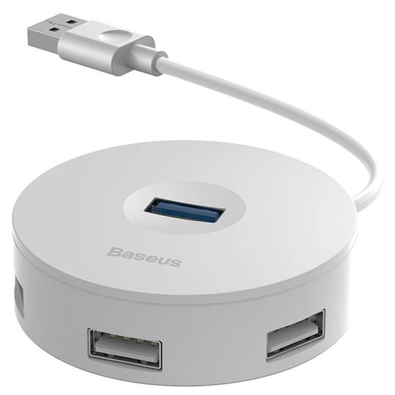 Перехідник HUB Baseus Round Box USB to USB 3.0 + 3USB 2.0 (CAHUB-F) Білий | Зображення 5