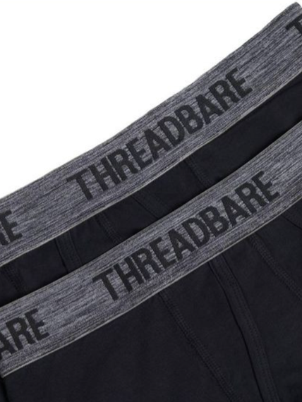Набір чоловічих анатомічних трусів боксерів Threadbare Black Hipster  Boxers 3 шт в наборі | Зображення 2