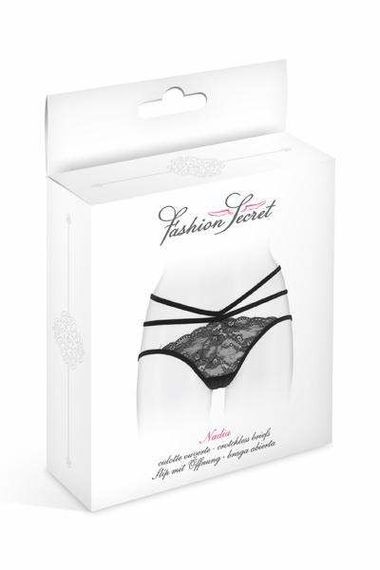 Трусики с открытой попкой Fashion Secret Nadia, Черный, One Size, ONE SIZE | Зображення 2