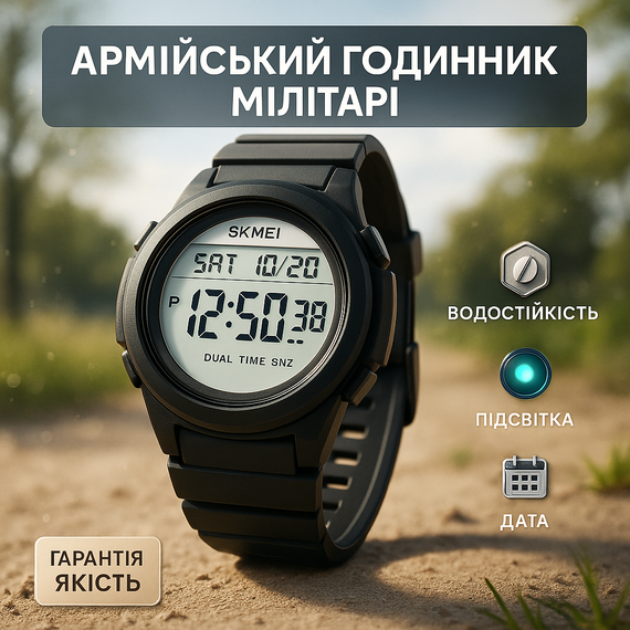 Армейский наручные часы с таймером, Мужские часы с пластиковым ремешком Рыбацкие VR-25
