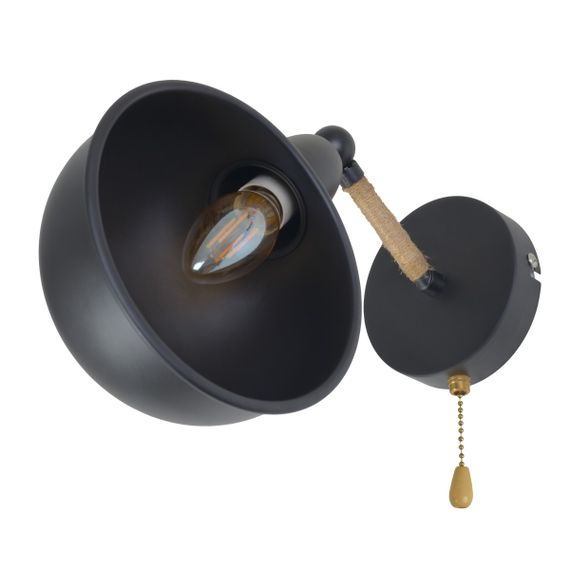 Бра настенное накладное в спальню лофт BL-593W/1 E14 BK | Зображення 1