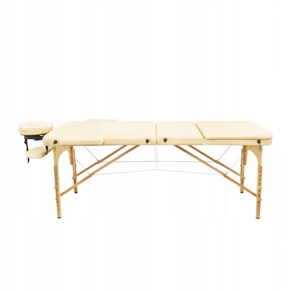 Масажний стіл складаний 4FIZJO Massage Table Wood W60 Beige TABLEW60BEIGE (P-5907739318350) | Зображення 5