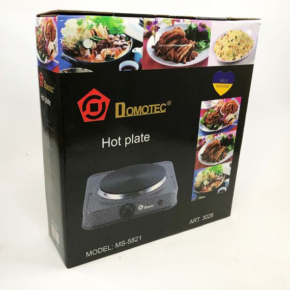 Настільна електро плита DOMOTEC MS-5821 / Електроплита 1000w / Електроплита OU-764 настільна одноконфоркова | Зображення 2