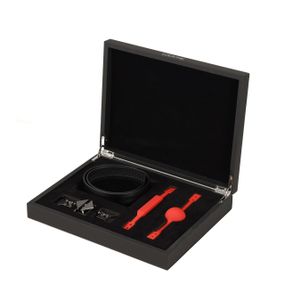 Кожаный кляп с 2-мя насадками LOCKINK Ball-Gag & Gag-bite Set - Black sexstyle