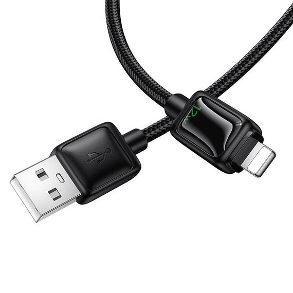 Дата кабель Hoco U146 Mundo USB to Lightning 12W (1.2m) Black | Зображення 6