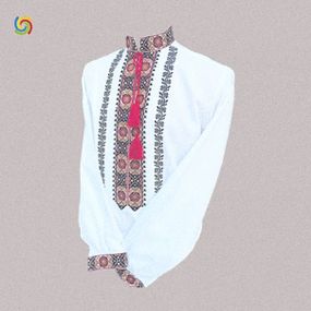 Рубашка Украинская вышиванка 237307 цвет белый размер L/XL