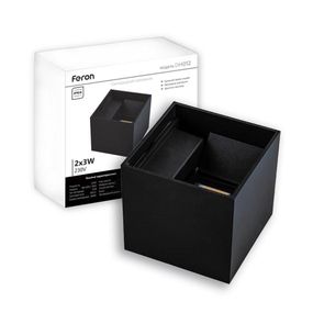 Архитектурный светодиодный накладной светильник Feron DH012 6 Вт 4000 К, черный