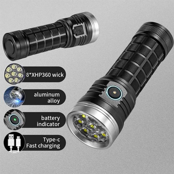 Фонарь для дома с зарядкой от розетки PLD W5185-8XHP360, Фонарь ручной батарей, Фонарик на все случаи HV-86 | Зображення 1