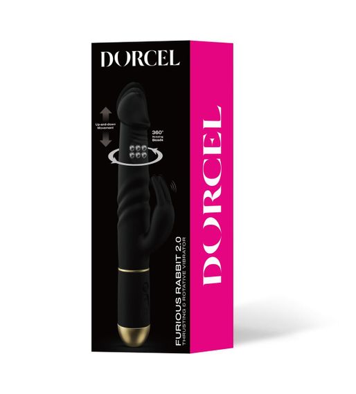 Вибратор Dorcel Furious Rabbit 2.0 с возвратно-поступательными движениями головки, перезаряжаемый | Зображення 8
