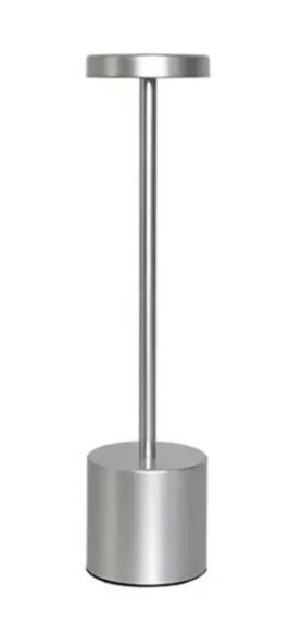 Cветодиодная сенсорная лампа на аккумуляторе, три цветовые температуры 34.4 см серебро