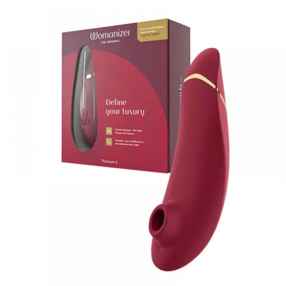 Вакуумний кліторальний стимулятор Womanizer Premium 2 Bordeux Sex Aura | Зображення 1