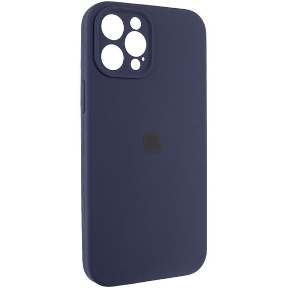 Чехол Silicone Case Full Camera Protective (AA) для Apple iPhone 12 Pro (6.1") Темно-синий / Midnight blue | Зображення 1