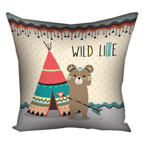 Подушка габардинова з принтом Wild life 30x30 (3P_WL001)