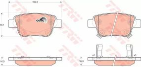 Колодки гальмівні дискові TOYOTA Avensis/Avensis Estate/Wagon/Corolla Verso, TRW (GDB3337)