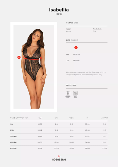 Боді Obsessive Isabellia body L/XL Sex Aura | Зображення 6
