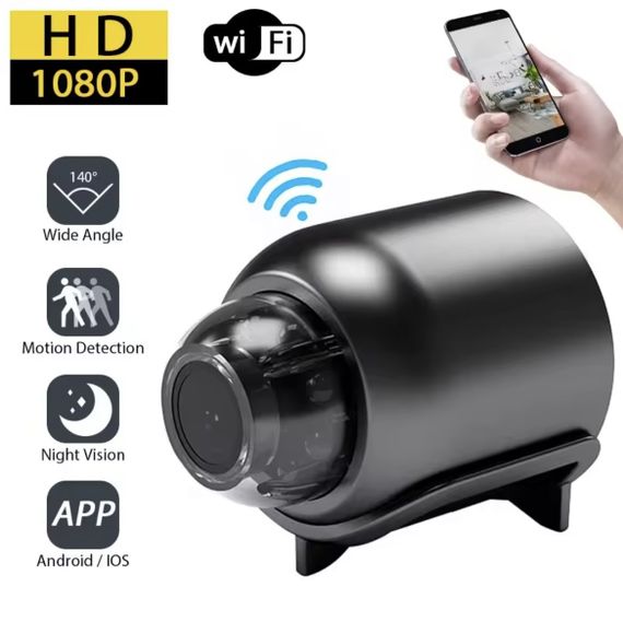 WiFi-камера X5 1080P HD — міні-камера спостереження з нічним баченням, детектором руху, широким кутом 140° | Зображення 5