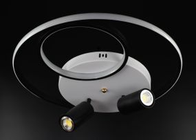 Люстра світлодіодна стельова LED світильник для квартири на стелю лед 26536 Чорний 15х50х50 см.