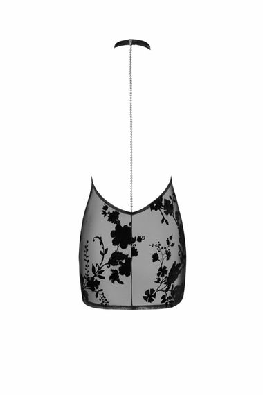 Сукня Noir Handmade F313 Mythos, XL, black, прозора, міні, відкрита спина, декор зі стразів | Зображення 5